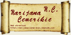 Marijana Čemerikić vizit kartica
